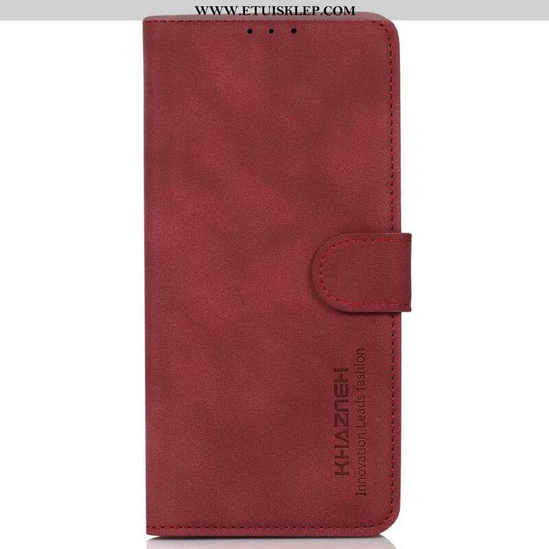 Obudowa Etui Na Telefon do iPhone 13 Mini Modny Efekt Skóry Khazneh
